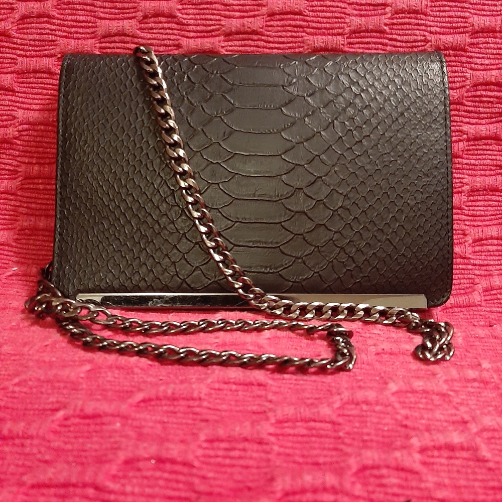 Elegant Black Chain Strap Clutch